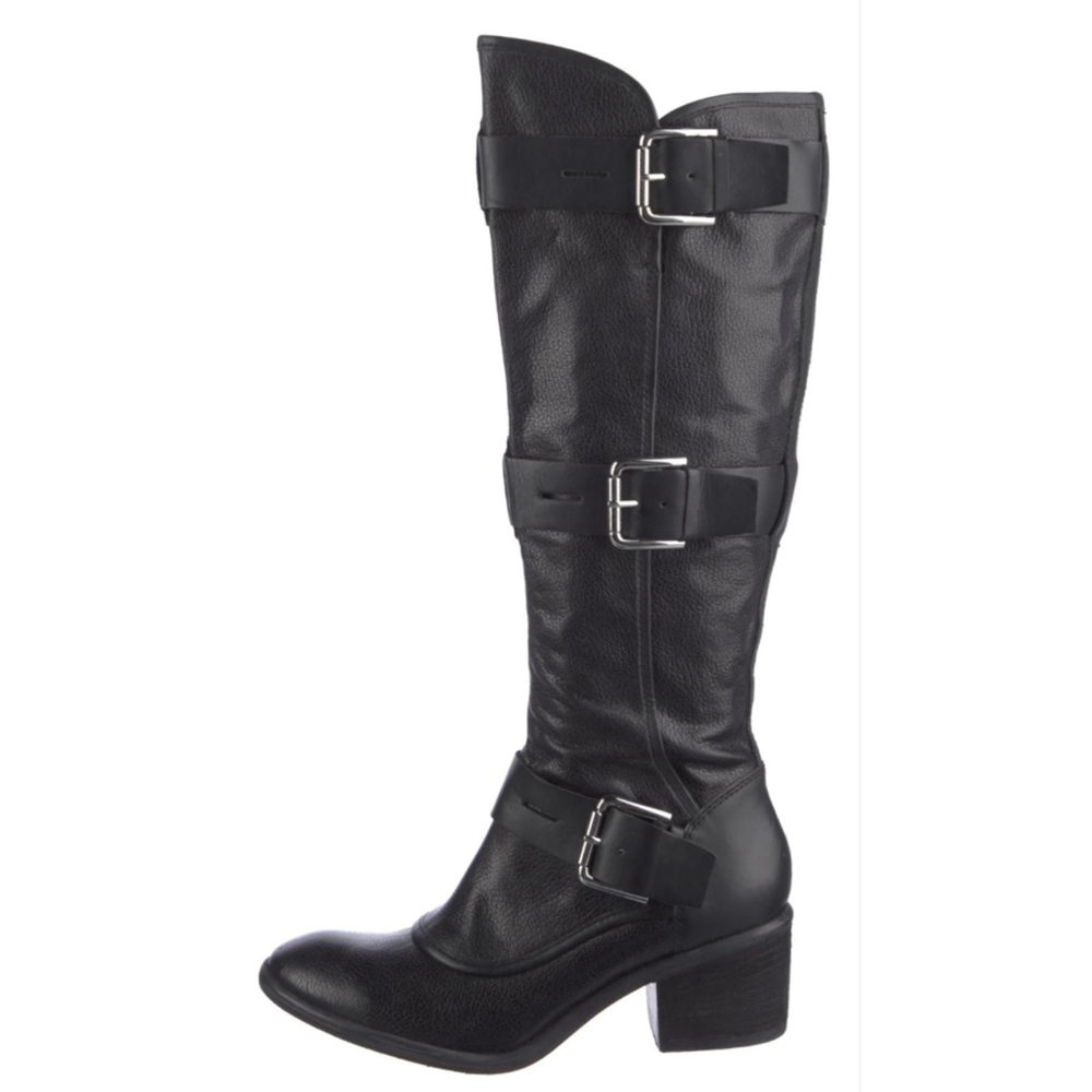 Women's Donald J. Pliner Black Dax’ Harness Heeled Boots Size 9.5